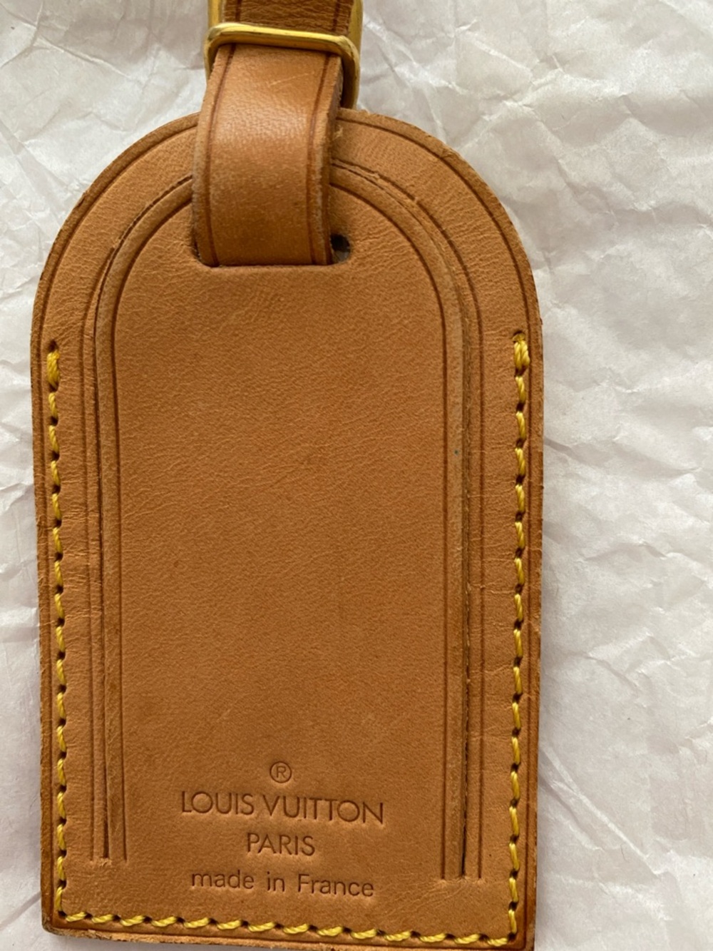 Louis Vuitton Tan Leather Luggage Tag and Poingnt Set #1 - Picture 2 of 5